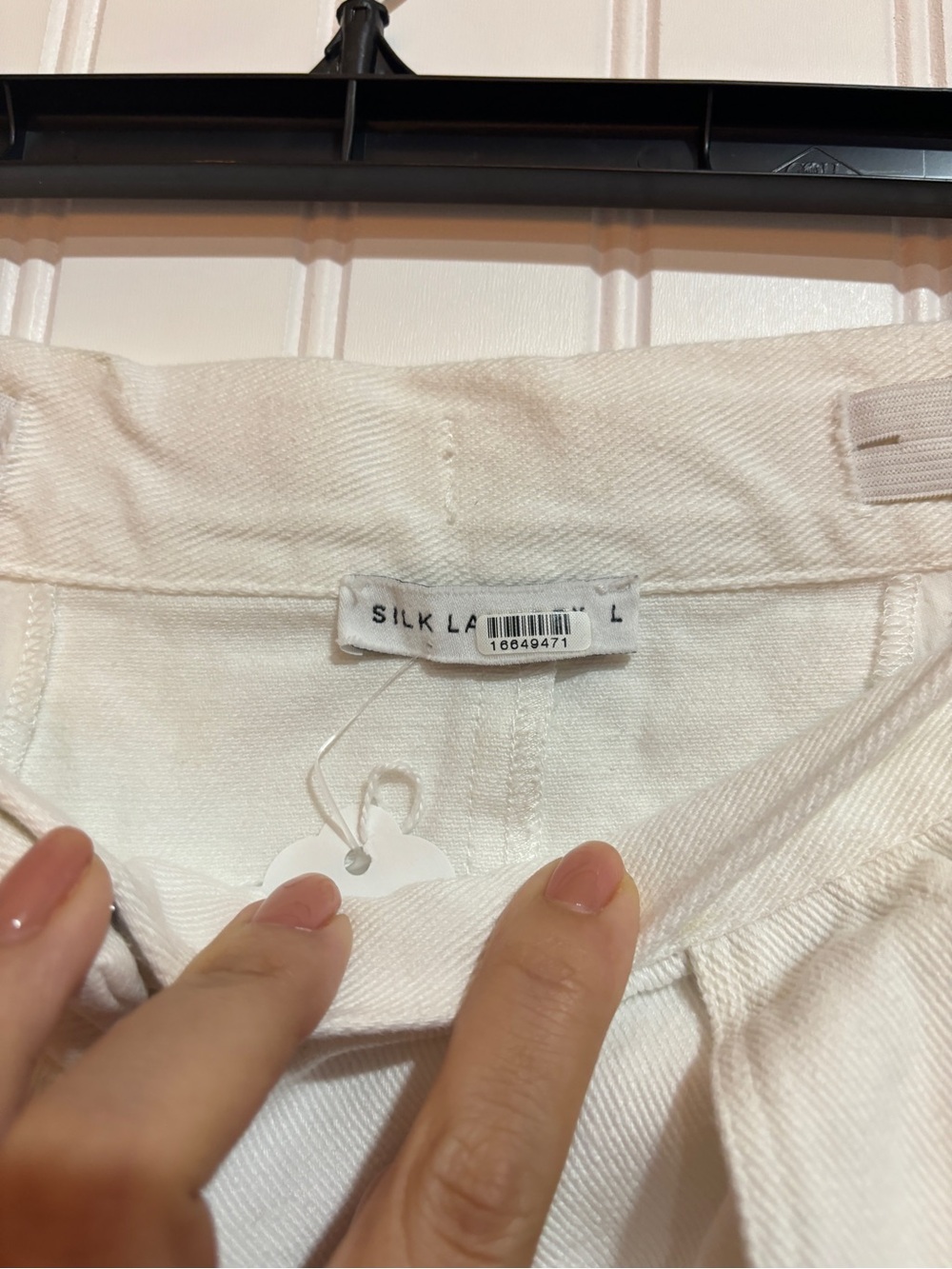 High-Rise Cream Cargo Midi Skirt with Utility Pockets - Picture 6 of 6